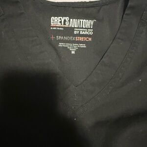 Grey's Anatomy Classic Black Scrub Top